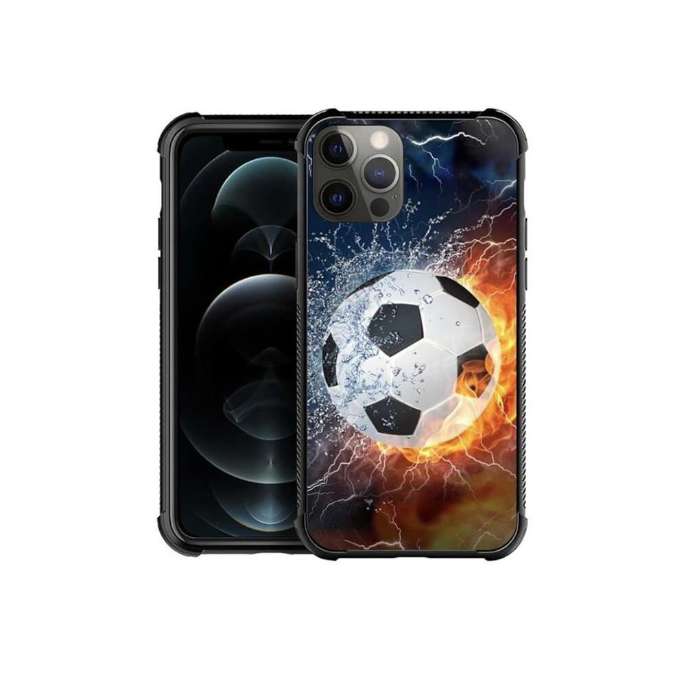 DAIZAG Case Compatible with iPhone 14 Ice Fire Soccer M75